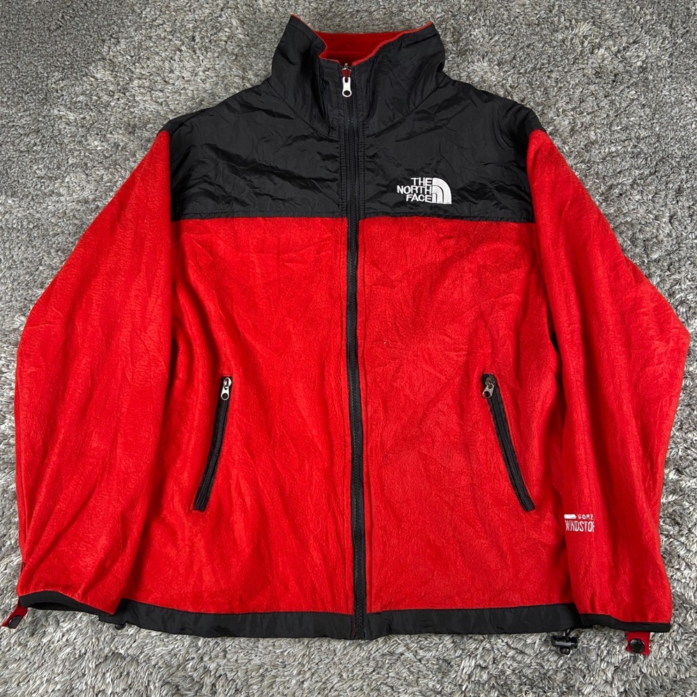 The North Face Fleece Summit Series Gore Windstopper Jacket Mens S Red Denali